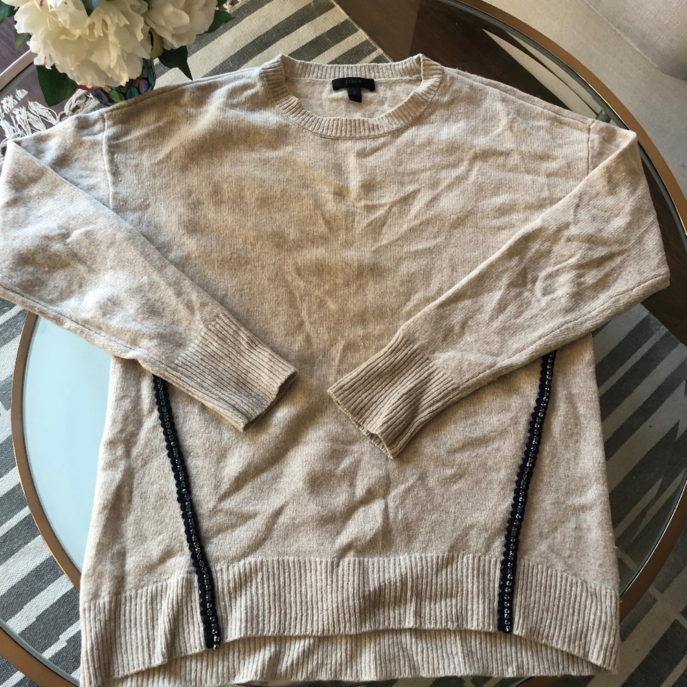 J. Crew Sweater w/rhinestone detail